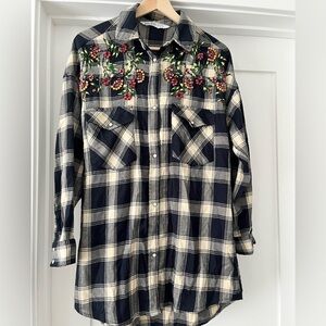 ZARA Plaid Button Up Shirt